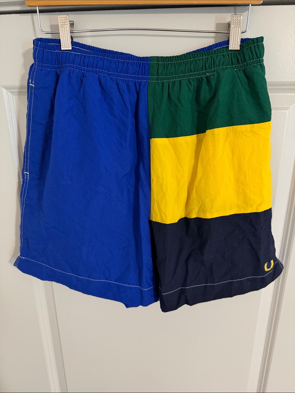 Vintage Givenchy Activewear Swim Trunks multicolored striped men's shorts size L